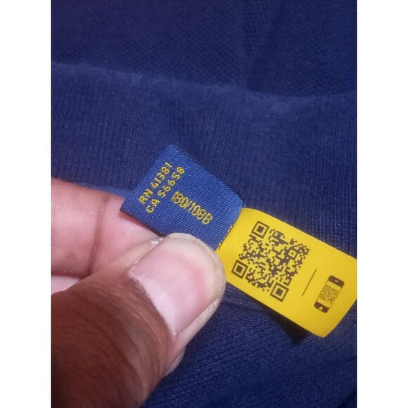 Polo by Ralph Lauren Men’s Navy Striped SS Polo Shirt Sz 2XB BIG - Picture 10 of 13